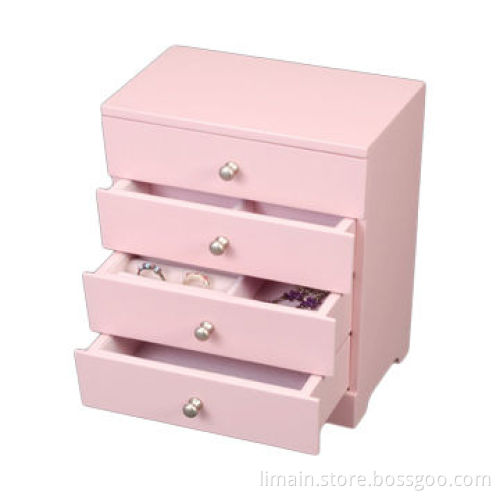 Wooden Jewelry Box, Matte Silver Hardware